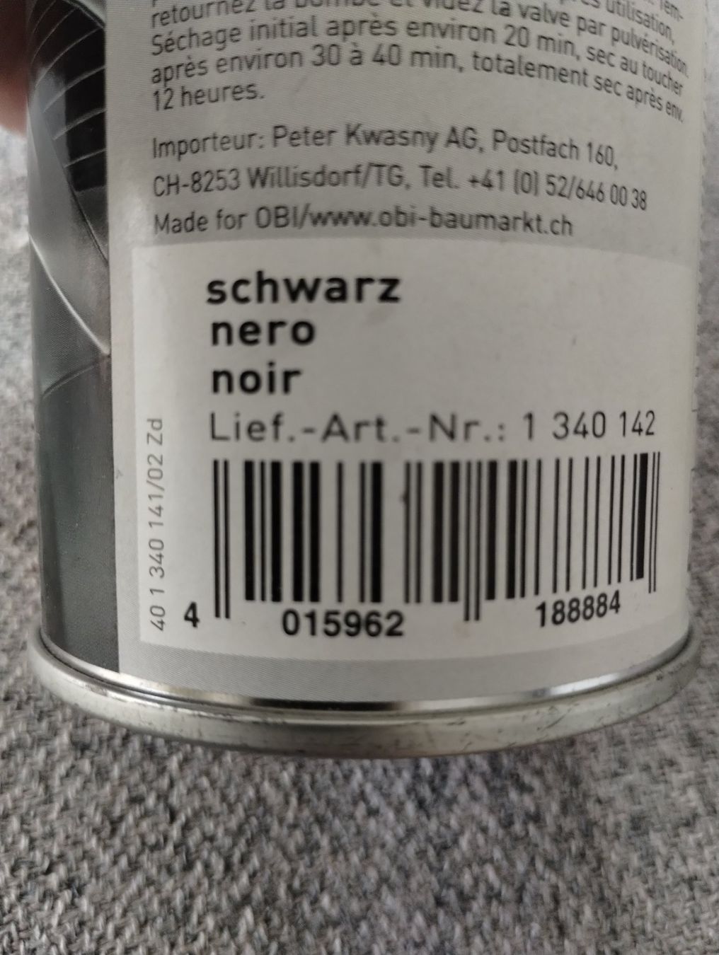 Colori: 2 Spray effet métal or " Kreul" 400 ml + Noir Obi – Nuovo (secondo la descrizione) da Lausanne venduto da Martinucci 3
