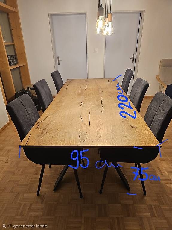 Set di tavolo e panche: Holzesstisch und Lampe – Usato da St. Gallen venduto da Musa_Akdil 1