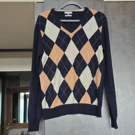 🐸 MADDISON KASCHMIR PULLOVER ARGYLE MUSTER S TOP ZUSTAND