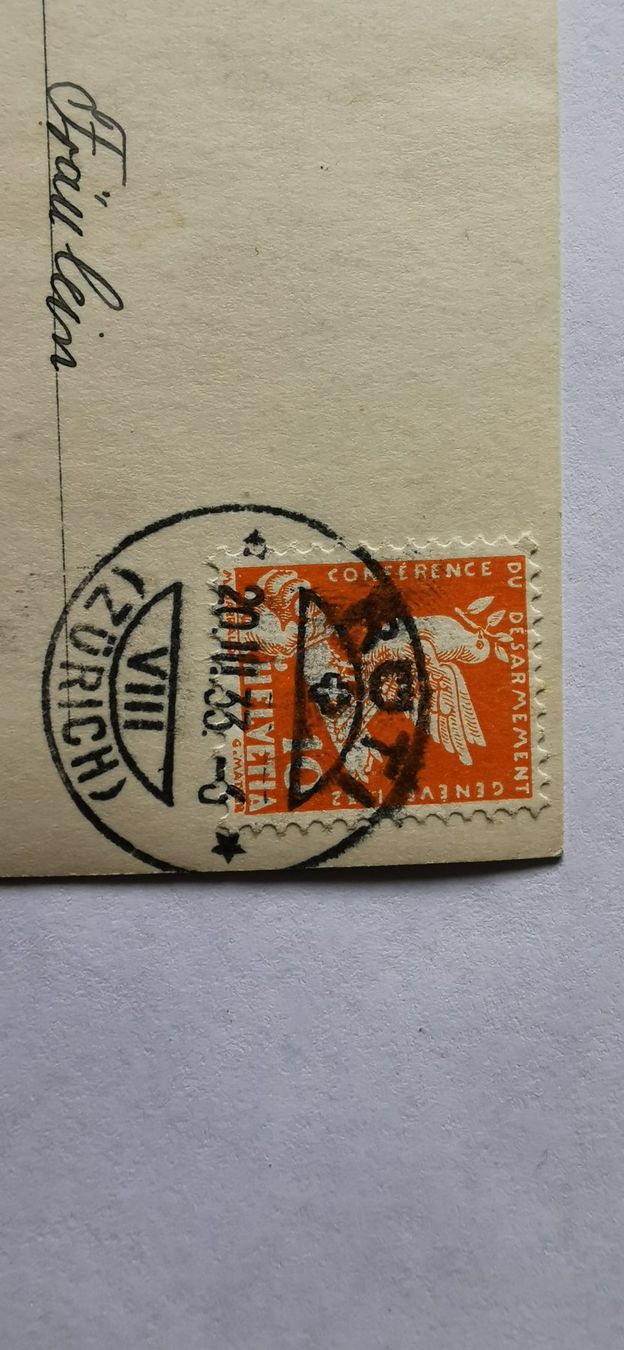 Ansichtskarten: Postkarte 1933 – Gebraucht aus Aadorf von Chnorli-Furz 2