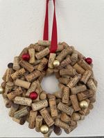 Unique Wine Cork Wreath, Christmas Decoration, Handmade