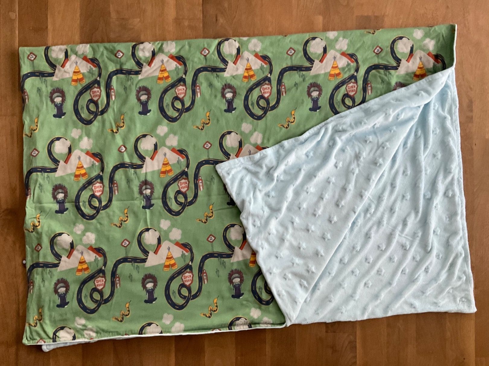 Coperte: Minky-Jersey-Decke, ca. 100mm x 140mm, Knabe – Usato da Wattwil venduto da Marlan3