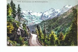 Pontresina GR: Berninastrasse Morteratschgletscher 1909