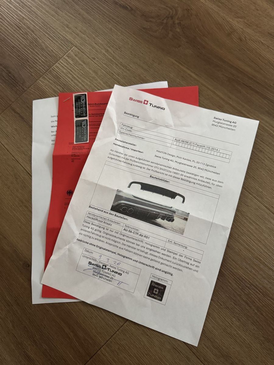 Audi Tutti pezzi di ricambio auto: Audi A6 C7 Facelift MAXTON Diffusor V.2 – Nuovo e nell'imballaggio originale da Märstetten venduto da hlacika88 3
