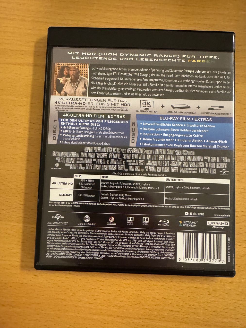 Tutti i DVDs: Dwayne Johnson Skyscraper 4k UHD Blu Ray – Usato da Schwerzenbach venduto da ste_pp82 1