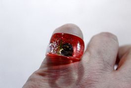 Vintage Space-Age - Ring mit Muschel, Seestern, Seeigel, usw