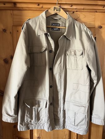 Herren sportliche beige Baumwolle Jacke 52