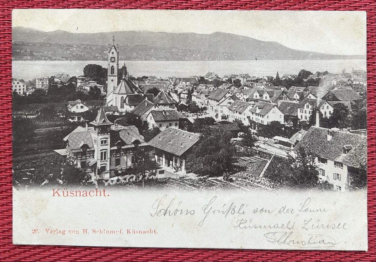 Cartoline postali: AK Küsnacht 1901 – Usato da Horw venduto da Tellbub