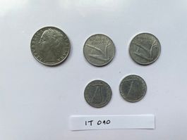 5 Münzen aus Italien 1953-1975