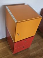 Kasten orange und rot mit Türen ca. 35cm