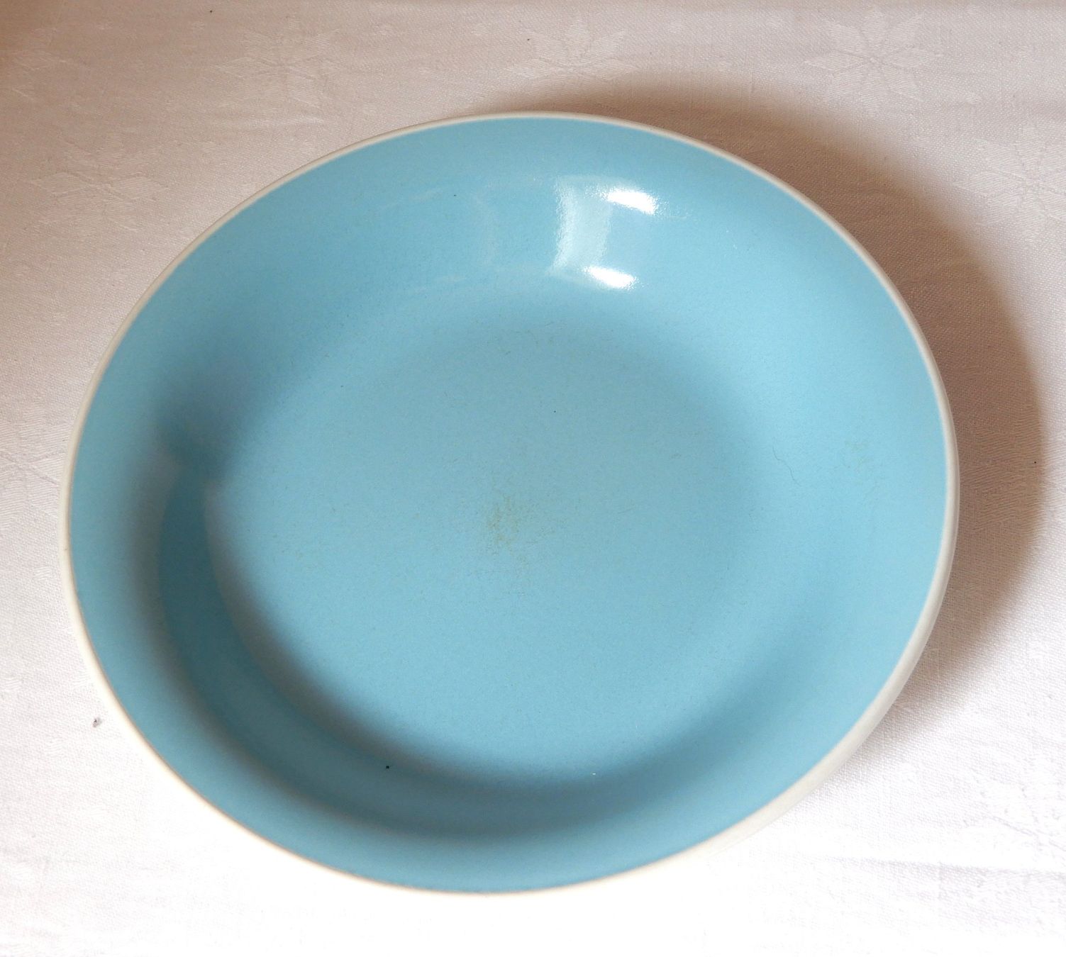 Rössler Teller: Rössler blau, Suppenteller Durchmesser 21,5 cm – Gebraucht aus Senèdes von tintinette43