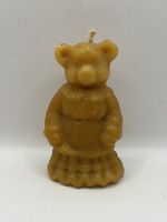 Bougie vintage ours en cire d'abeille 11cm 🐻