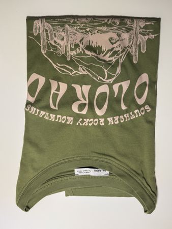 Pull&Bear T-Shirt, Colorado Motiv, Olivgrün, Gr. S
