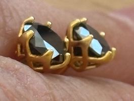 Luxus Elegante Zirkonia Ohrstecker Ohrschmuck  Farbe: Gold