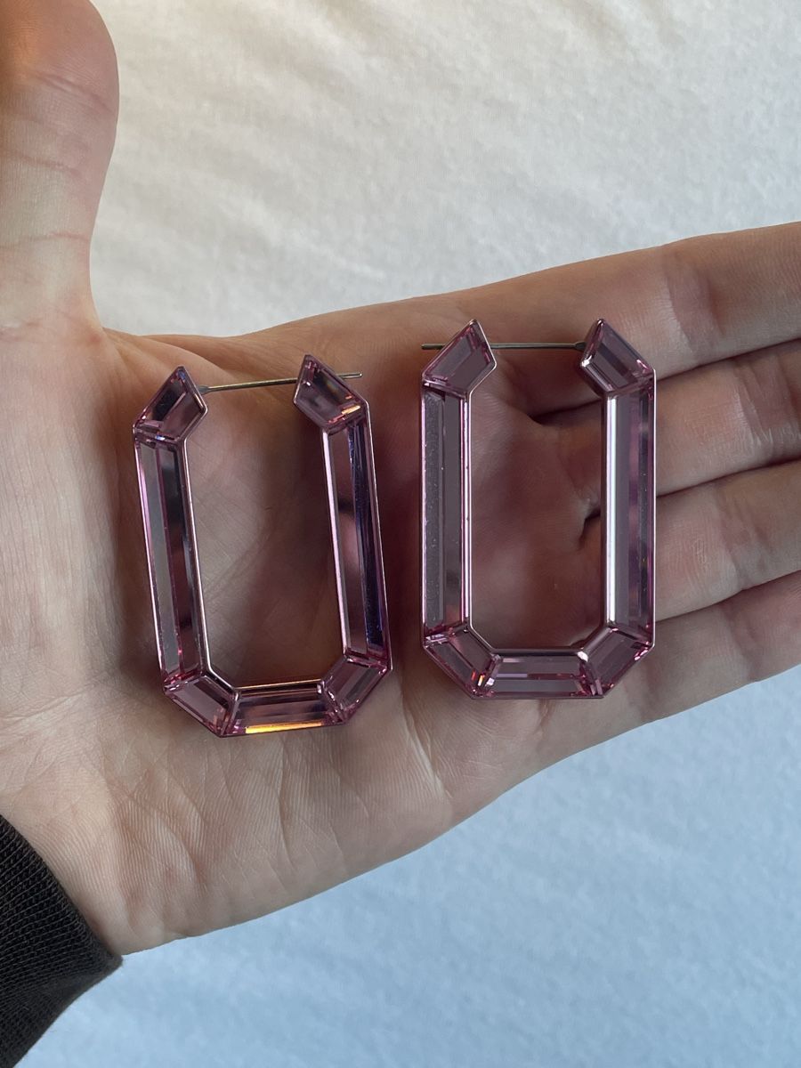 Swarovski Orecchini pendenti & Orecchini a lobo: Swarovski Kreolen rosa – Nuovo (secondo la descrizione) da Olten venduto da mic_b5c2 3