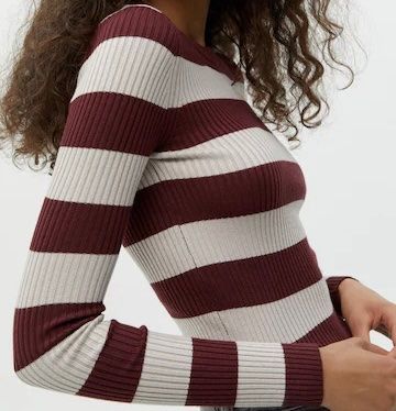 Pull&Bear Maglioni & Felpe: Pull&Bear Strickpullover, gestreift, bordeaux/beige, M – Usato da Brittnau venduto da fab_vy6c 1