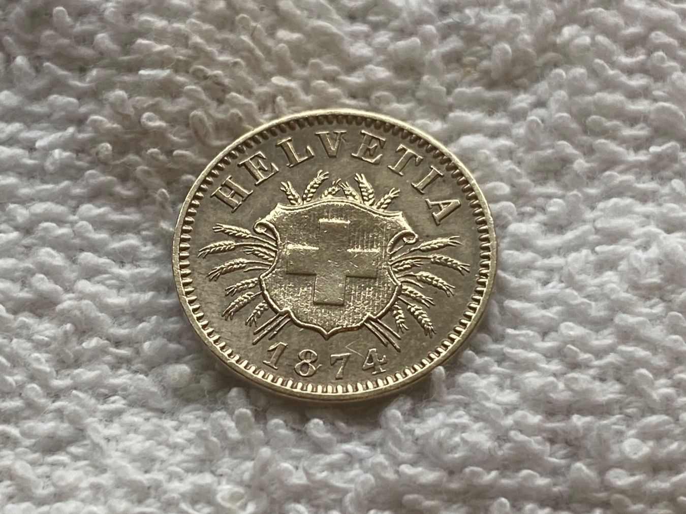 Tutti le monete: 5 centimes/Rappen 1874 – Usato da Nyon venduto da Ilmi09