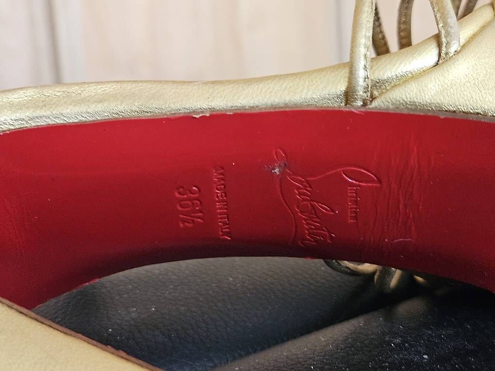Scarpe da donna: Louboutin 140 couleur or taille 36 1/2 – Usato da Bernex venduto da Steph730 4