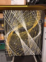 Abstraktes Bild, 99x22cm, neuwertig Ab 1.-