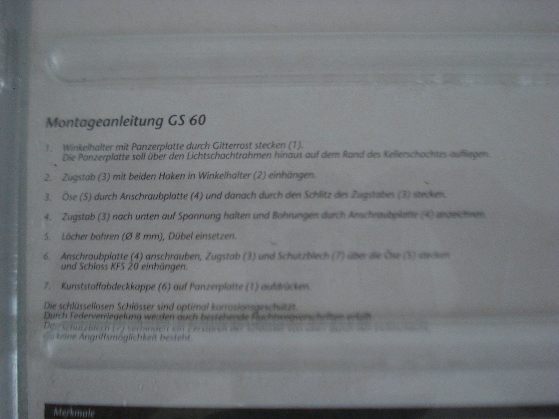 Quincaillerie: ABUS Gitterrostsicherung GS 60 Neu OVP – Neuf avec emballage d'origine à Neuenkirch par siuprellum 6
