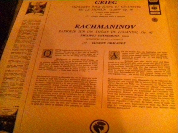 Vinyles: Grieg/Philippe Entremont/Philadelphia Orchestra/Ormandy: Pia – Neuf (Voir description) à Steinhausen par Vilivinili 1