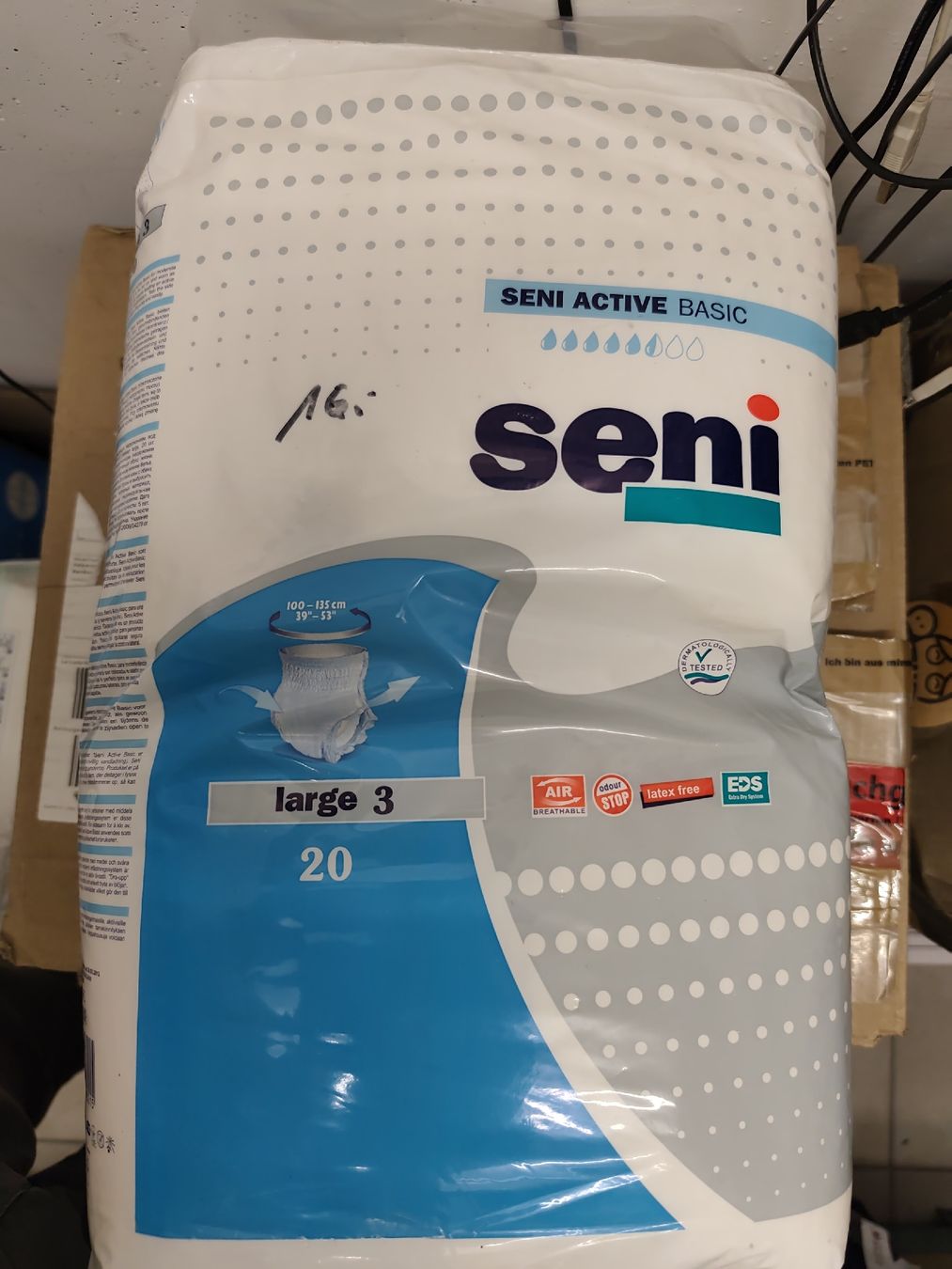 Secchi per pannolini & Pannolini: Seni Active Basic L3 20 Stk. Inkontinenz Windeln Slips – Nuovo e nell'imballaggio originale da Elfingen venduto da lea_m57j 1
