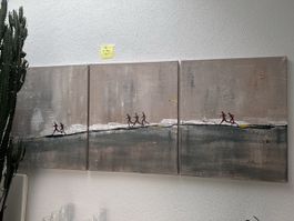 Bild Kunst modern Läufer modern 3-teilig