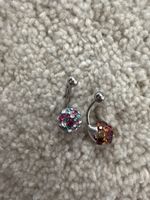 2 Bauchnabelpiercings, glitzernd, neuwertig!