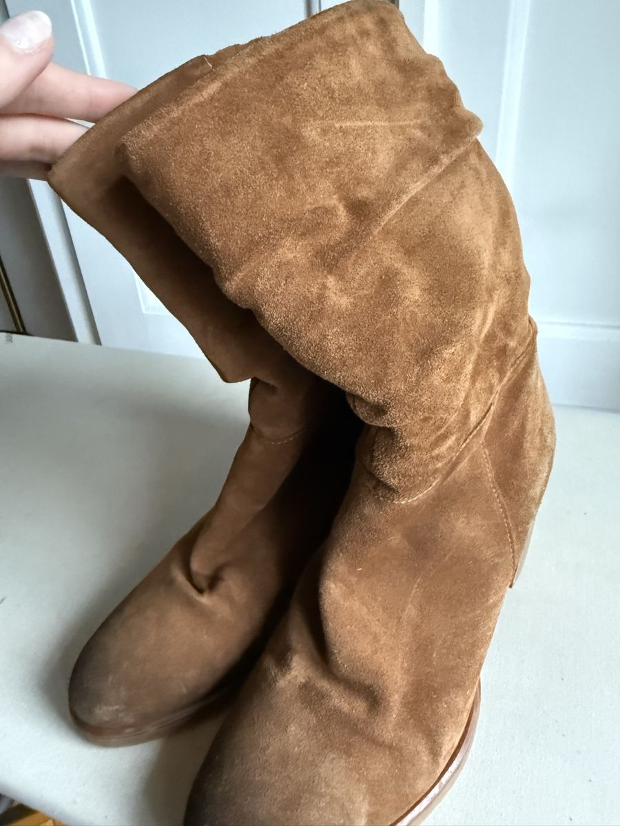Scarpe da donna: Camel-coloured suede ankle boots - Size 40 – Usato da Genève venduto da jul_5xsn 7