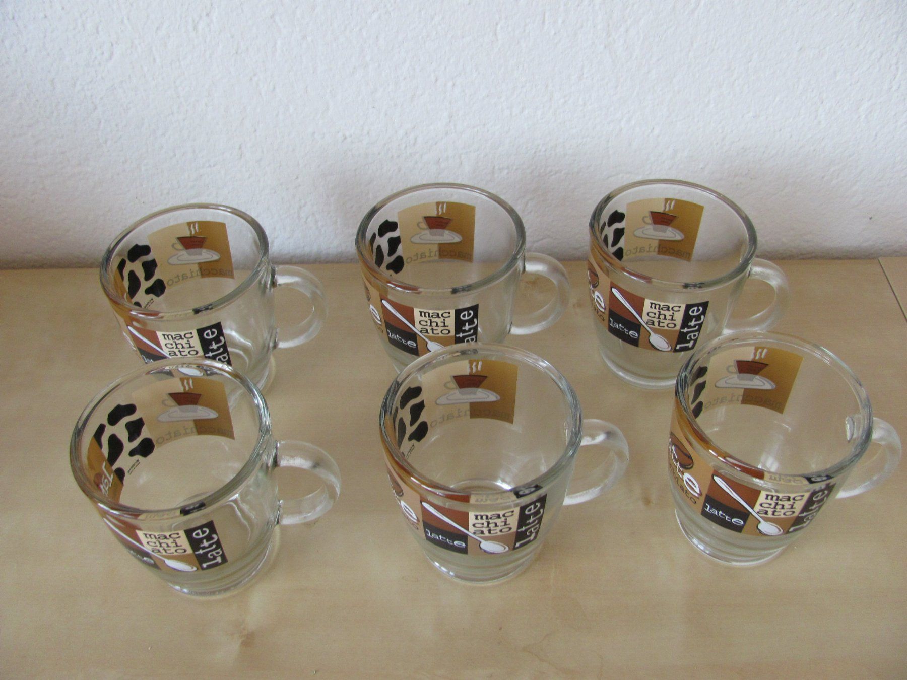Bicchieri: 6er Set Macchiato/Latte Gläser, Kaffeegläser, – Usato da Gümligen venduto da Fantapanda 2