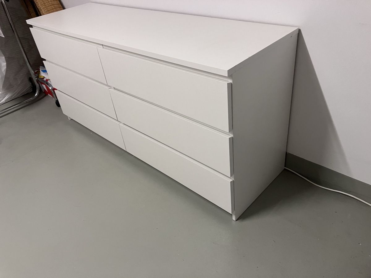Cassettiere: IKEA Kleider Kommode 6 Schubladen Weiss – Usato da Dättwil AG venduto da Datura 1