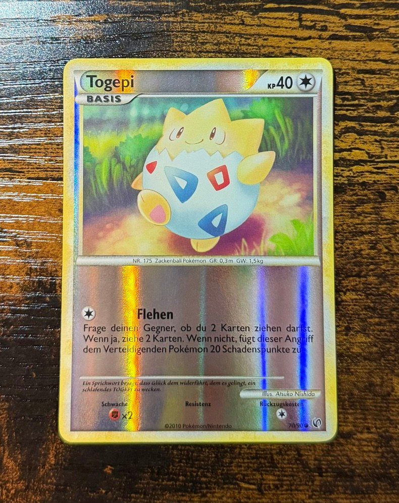 Pokémon Carte collezionabili: Togepi Reverse Holo 70 1/2 – Usato da Zürich venduto da PEACECOCOON