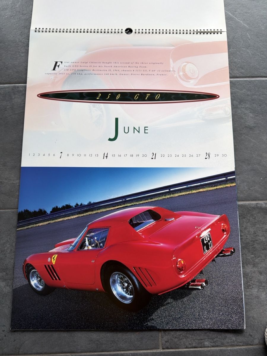 Ferrari Kalender: Original Ferrari Kalender 1998 – Gebraucht aus Wolfwil von Rolex1 6