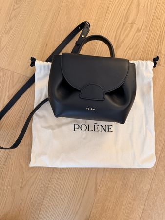 Polène Numéro Un Nano Schwarz Leder mit Dustbag Top Zustand
