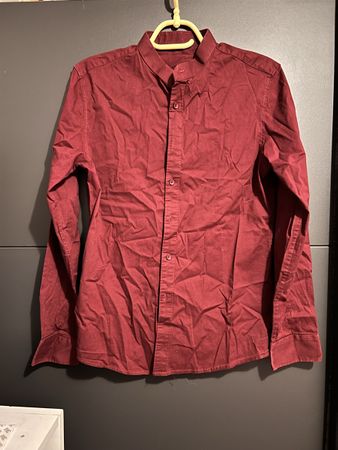 Chemise bordeaux homme, idéale pour l'automne, taille M