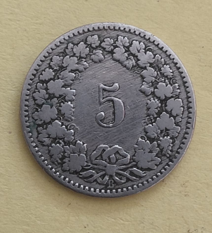 Tutti le monete: 5 Rappen 1892 – Usato da chur venduto da Hmars 1