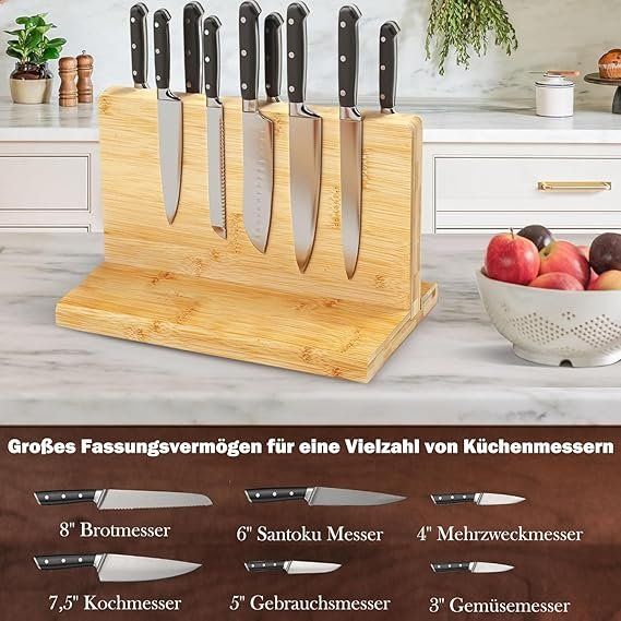 Couteaux: Messerblock Magnetisch Holz Bambus – Neuf avec emballage d'origine à Oberentfelden par abz_l7vm 2