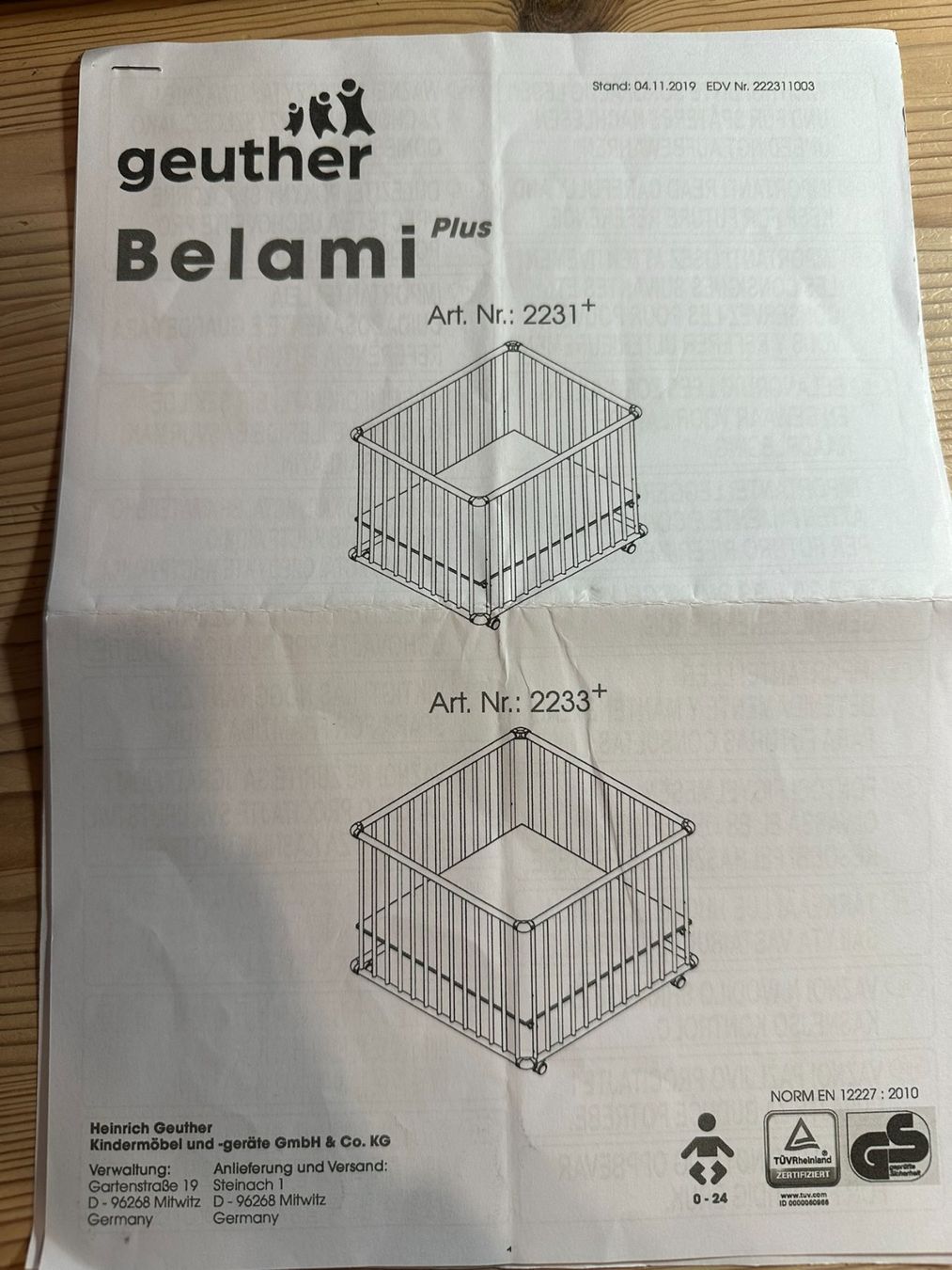 Geuther Box & Barriere di sicurezza: Laufgitter von geuther – Usato da Affoltern am Albis venduto da j.grentz 4
