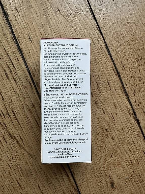 Gesichtspflege: Radical Skincare "Advanced Multi Brightening Serum" – Neu und originalverpackt aus Zuerich von Tozde 1