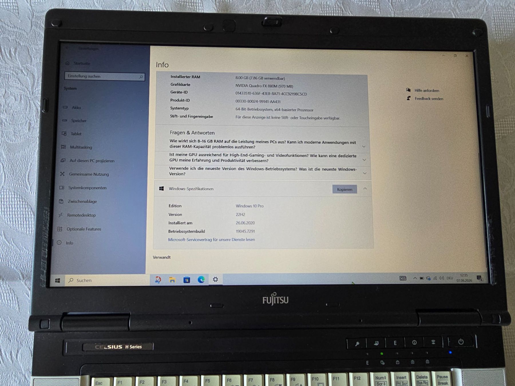 Fujitsu Notebook: Fujitsu CELSIUS-H700, Dockingstation, Laptoptasche, Zubehör – Usato da Wetzikon ZH venduto da Tonido 7