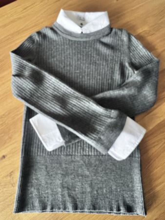 Steffen Schraut Merino Wolle Pulli mit abnehmbarer Kragen  S
