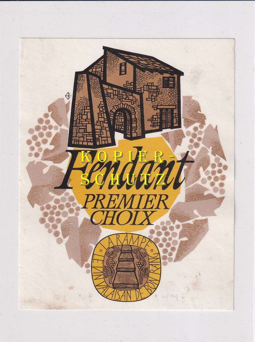 Carta: Etikette - Fendant Premier Choix /bd – Usato da Hombrechtikon venduto da Rudolf07