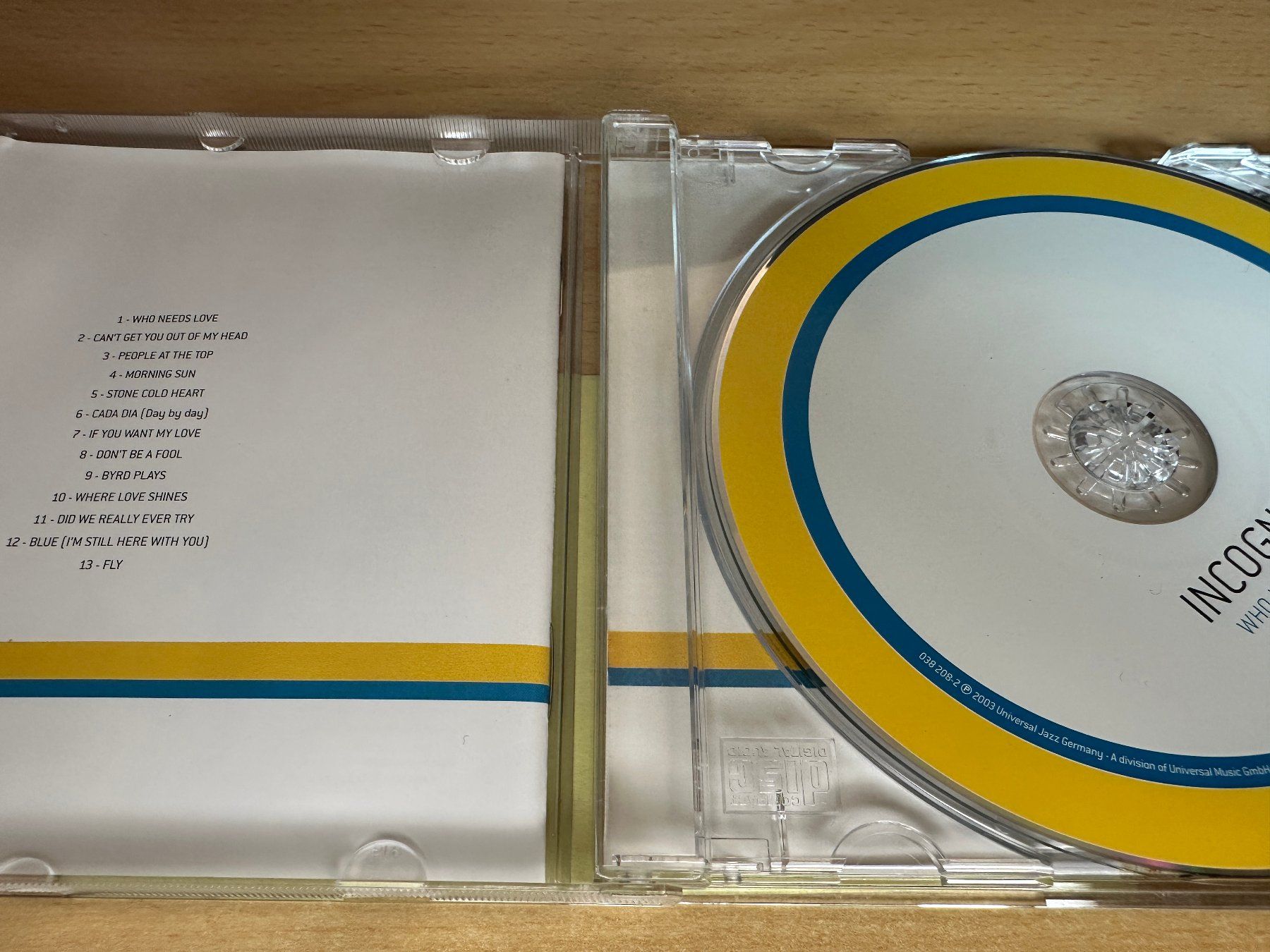 CD: Incognito – Who Needs Love – Usato da Rikon im Tösstal venduto da Alpenmutz 2