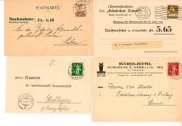 4 alte Postkarten