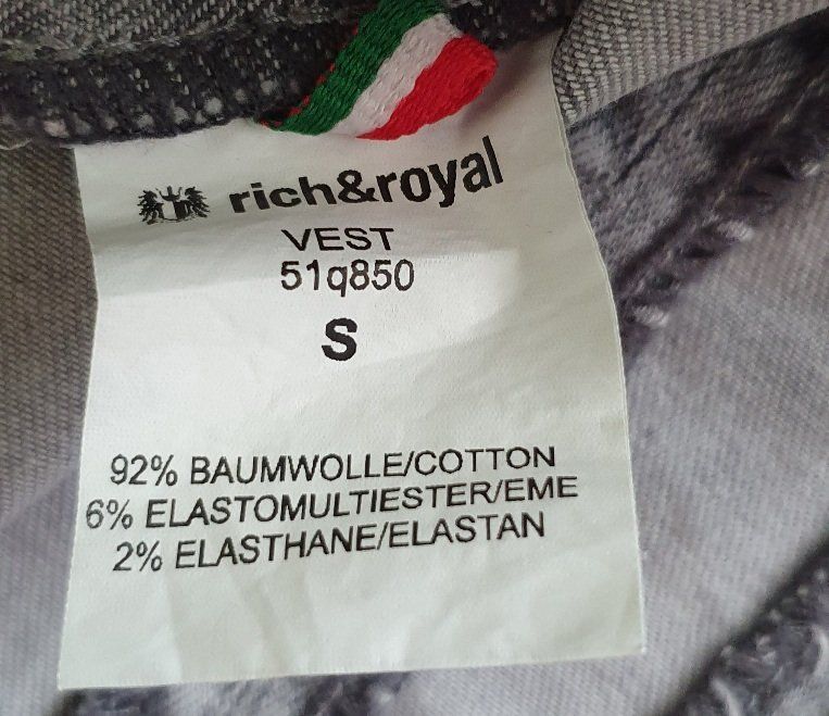 Rich & Royal Gilet & Giacche senza maniche: Jeansweste Farbe Hellgrau, Gr. S – Nuovo (secondo la descrizione) da Unterentfelden venduto da LookoutMt 4