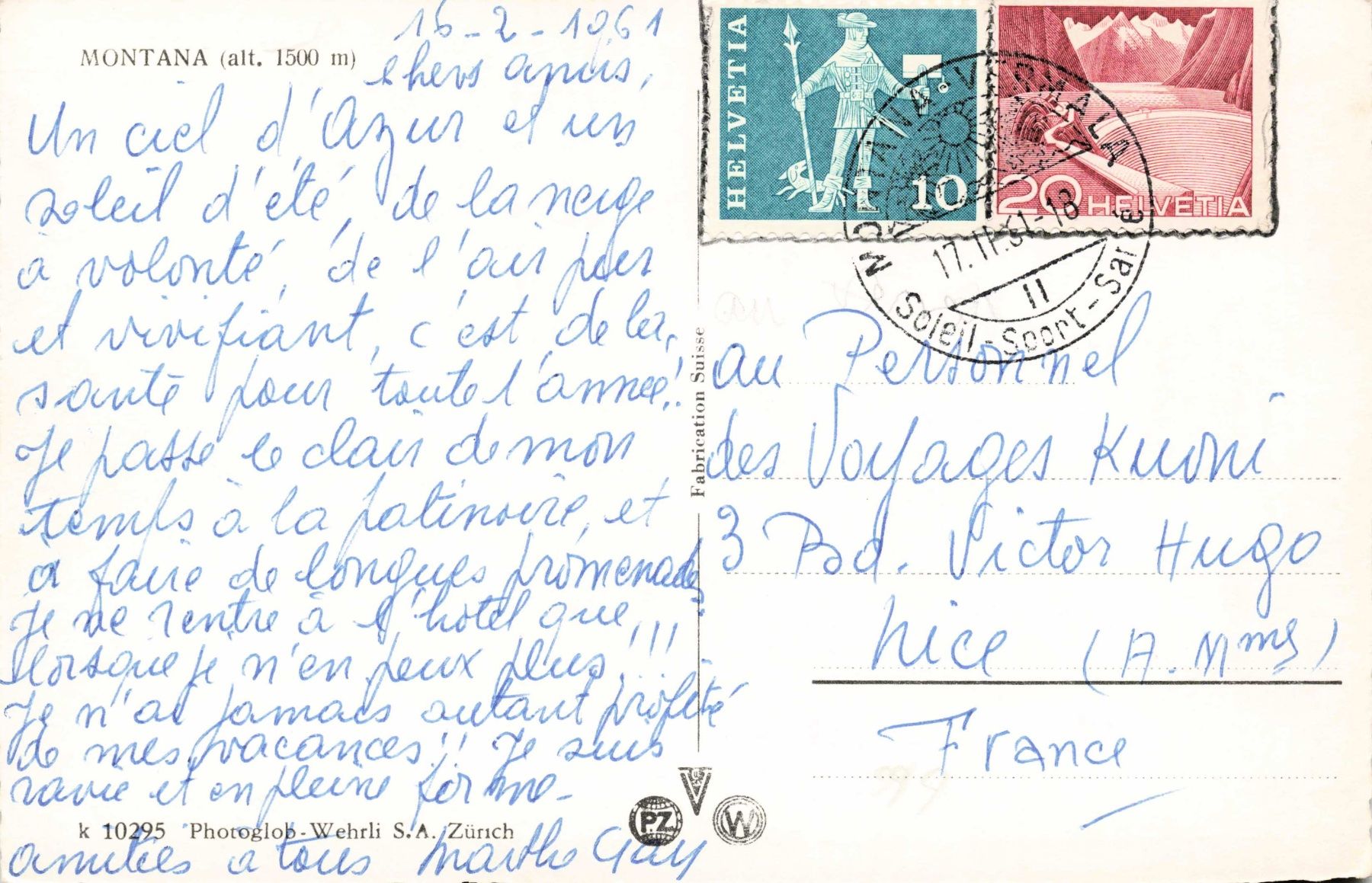 Cartoline postali: Montana – Usato da Biasca venduto da Blenio71 1