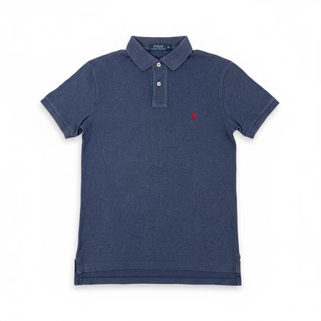 Polo Ralph Lauren bleu marine logo brodé rouge - S slim fit
