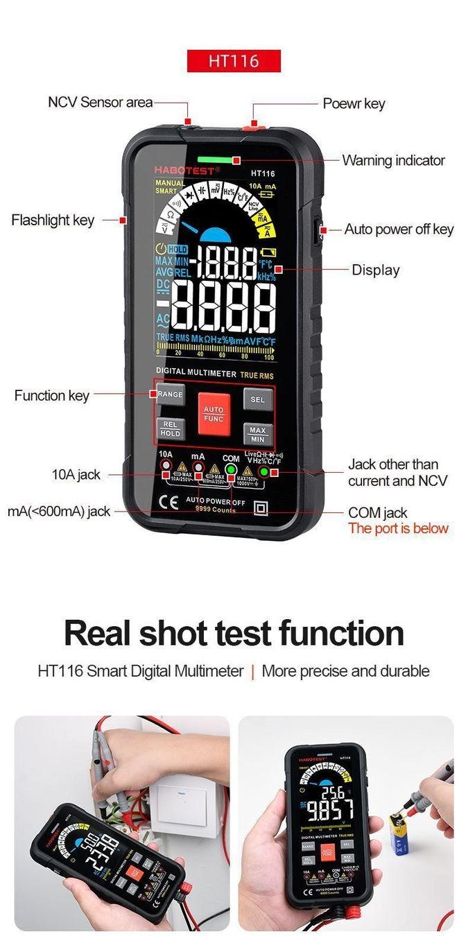Mesurer: Digital Multimeter mit 9999  Zählungen – Neuf (Voir description) à Thun par nuonuo 3