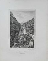 Pfäfers Bad von Norden Lithographie