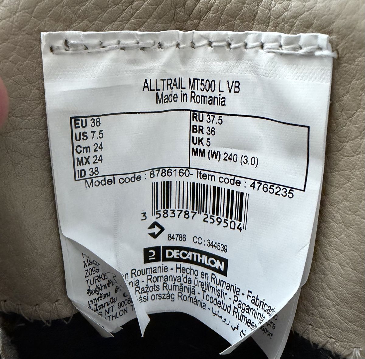 Scarpe da donna: Wanderschuhe Forclaz MT500 beige Grösse 38 – Usato da Zürich venduto da JtheBAB 3